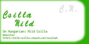 csilla mild business card